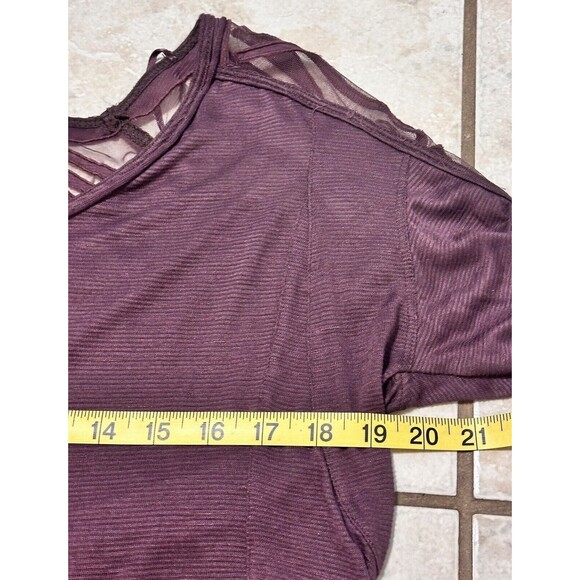 Free People Size SP The Gatsby Purple Embroidered Tunic Top Boho Minimalist - Picture 10 of 13